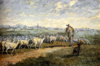 Landscape With A Flock Of Sheep